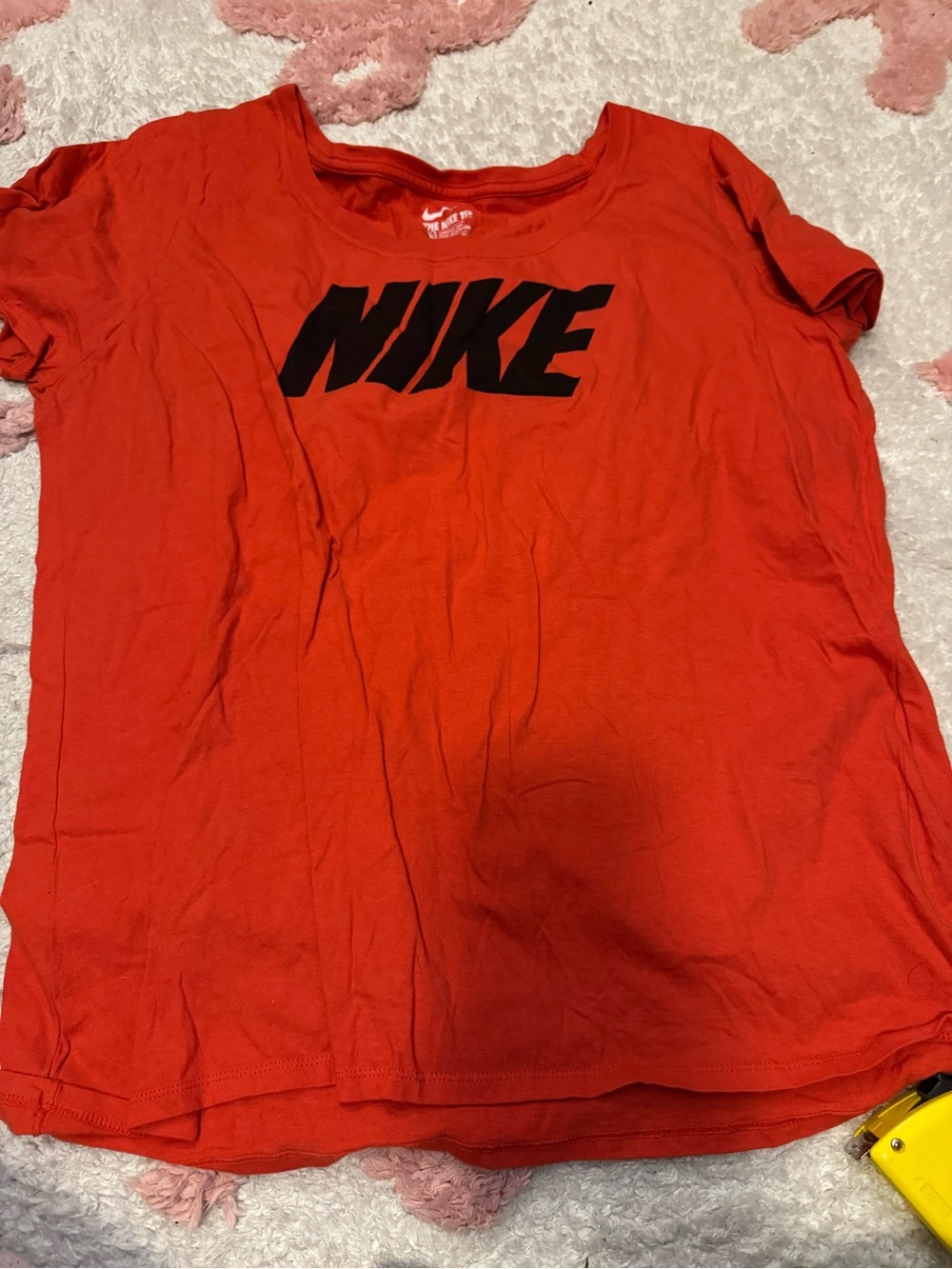 Nike Kids Short Sleeve Tee - Red with Black Logo